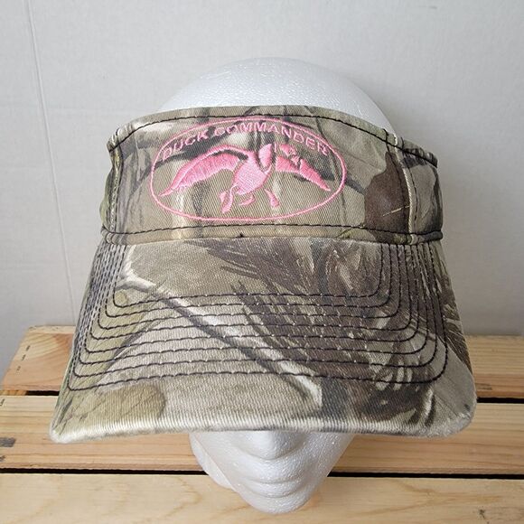The Game Duck Commander Visor Camo & Pink w/ Adjustable Back - Picture 1 of 7